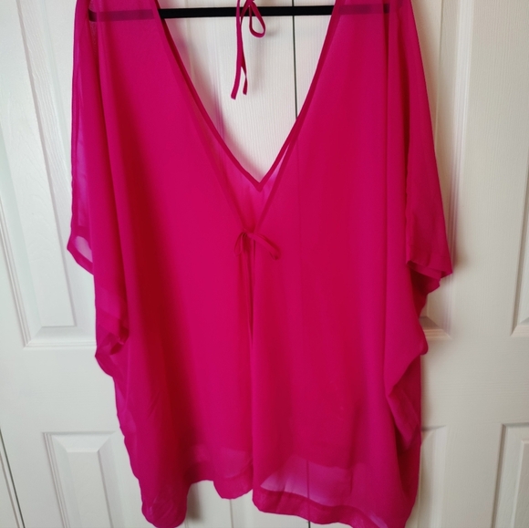 L'Agent by Agent Provocateur Rosana Swim Coverup One Size Pink Beach NWT $180 - Picture 4 of 10